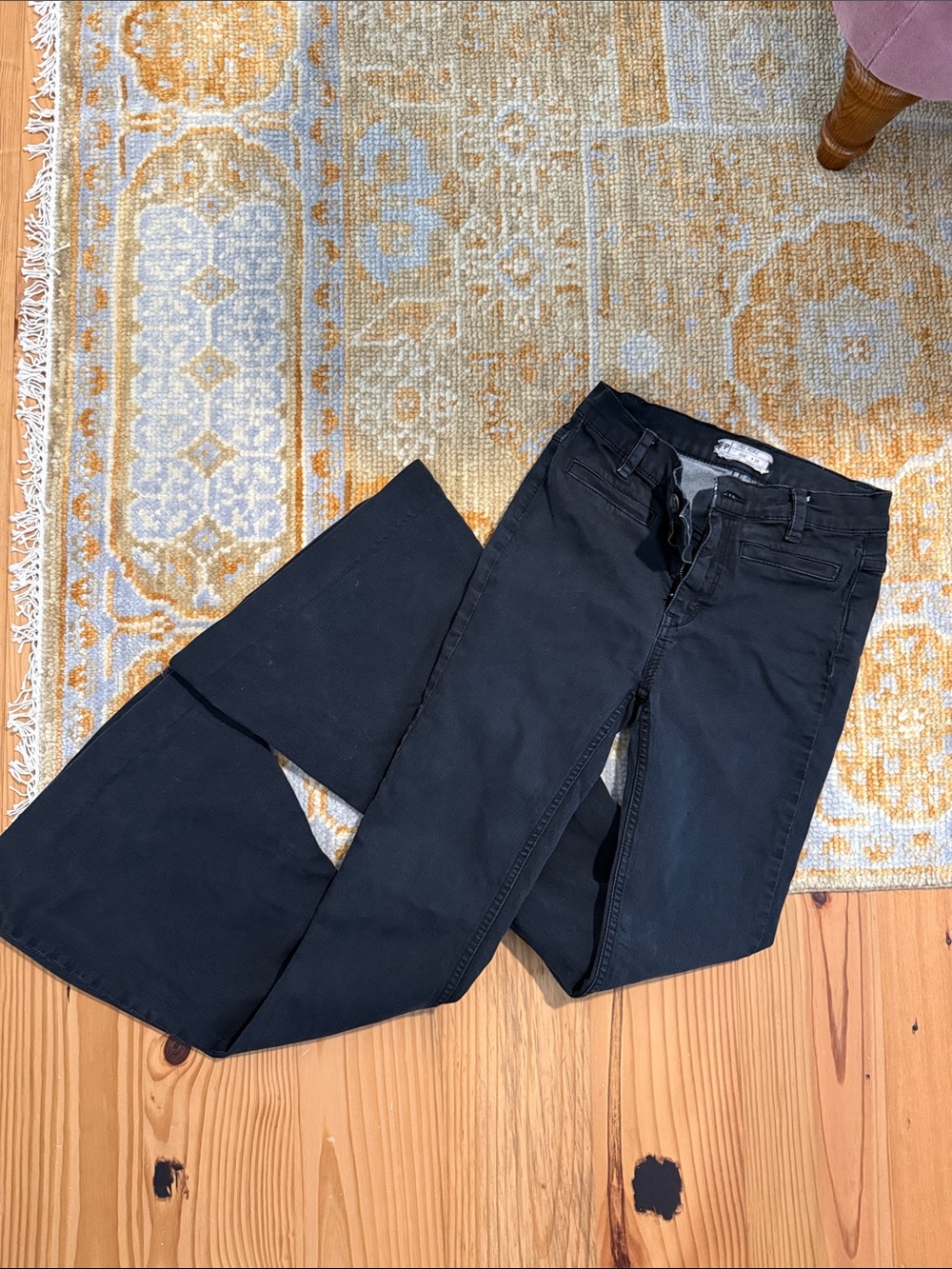 Free People Black Flared Jeans